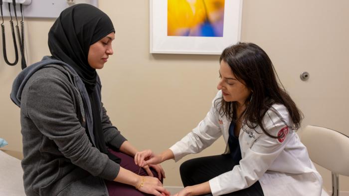 doctor cares for patient