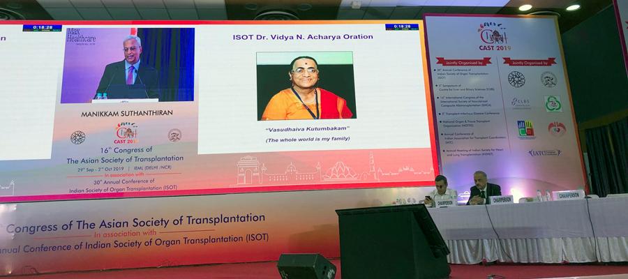 Dr. Suthanthiran at the 2019 AST Congress