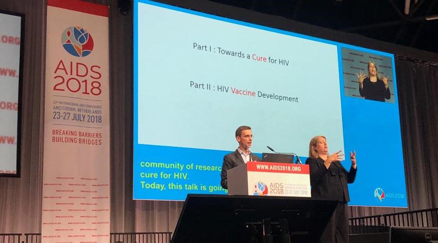 Dr. Jones at the 22nd International AIDS Conference